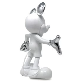 Mickey Welcome - Blanc Laqué Et Chromé Argent -Plus gros. Mieux. Magasin de jouets. 32199