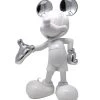 Mickey Welcome - Blanc Laqué Et Chromé Argent -Plus gros. Mieux. Magasin de jouets. 32203