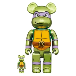 BEARBRICK TMNT DONATELLO CHROME Ver. 100% & 400%