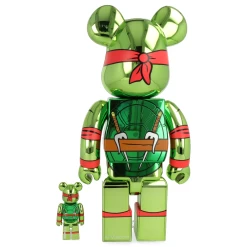400% + 100% Bearbrick Raphael Chrome Ver. (Tortues Ninja - TMNT) -Plus gros. Mieux. Magasin de jouets. 400chromeraphtmnt23