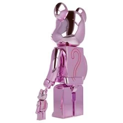 400% + 100% Bearbrick La Panthère Rose - Chrome Version -Plus gros. Mieux. Magasin de jouets. 400pinkpantherchrome24