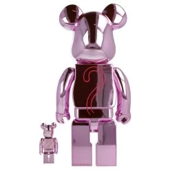 400% + 100% Bearbrick La Panthère Rose - Chrome Version -Plus gros. Mieux. Magasin de jouets. 400pinkpantherchrome25