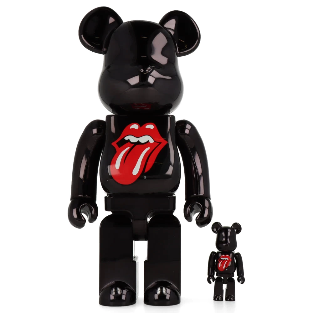 400% + 100% Bearbrick The Rolling Stones Lips & Tongue - Black Chrome Ver. 3 400% + 100% Bearbrick The Rolling Stones Lips & Tongue - Black Chrome Ver.