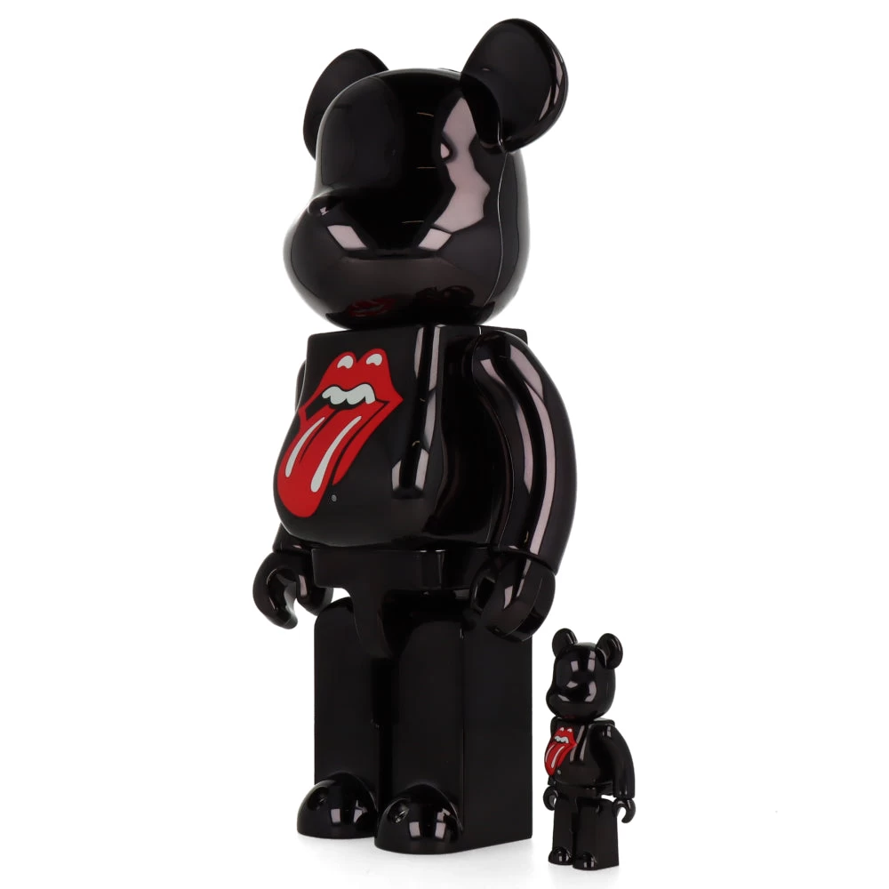 400% + 100% Bearbrick The Rolling Stones Lips & Tongue - Black Chrome Ver. 4 400% + 100% Bearbrick The Rolling Stones Lips & Tongue - Black Chrome Ver. – Image 2