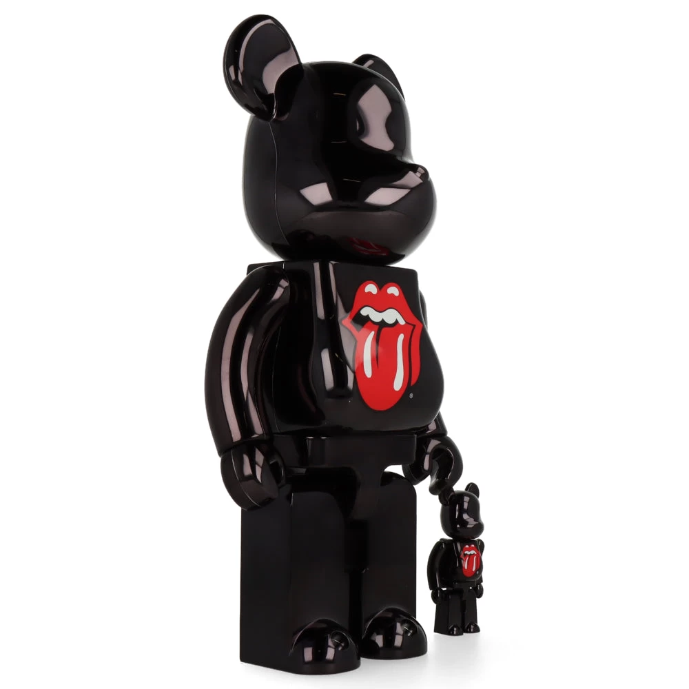 400% + 100% Bearbrick The Rolling Stones Lips & Tongue - Black Chrome Ver. 10 400% + 100% Bearbrick The Rolling Stones Lips & Tongue - Black Chrome Ver. – Image 8