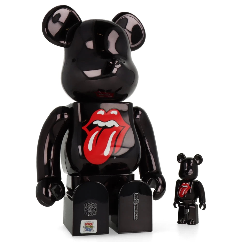 400% + 100% Bearbrick The Rolling Stones Lips & Tongue - Black Chrome Ver. 11 400% + 100% Bearbrick The Rolling Stones Lips & Tongue - Black Chrome Ver. – Image 9