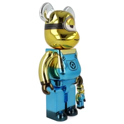 400% + 100% Bearbrick Minion Stuart Chrome Ver. -Plus gros. Mieux. Magasin de jouets. 400stuartchrome26