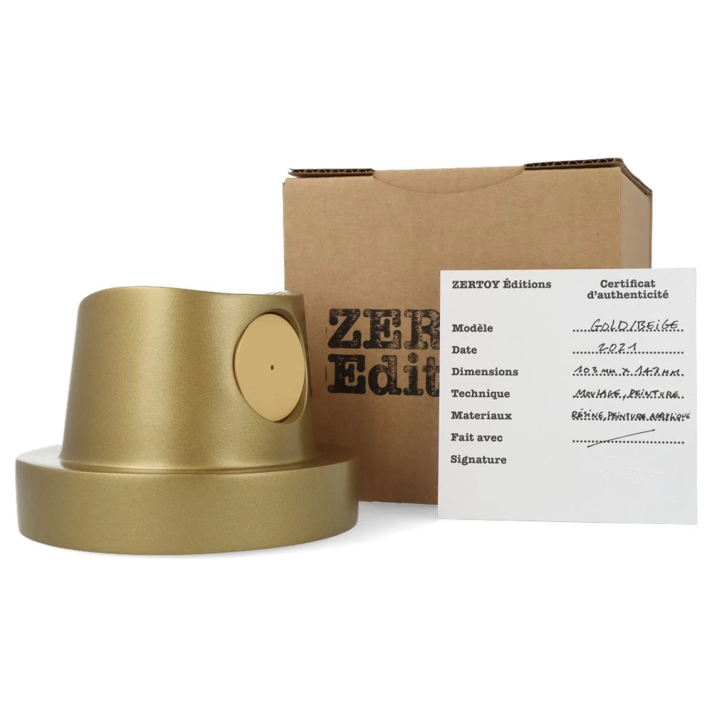 Zertoy - Gold & Beige Cap 8 Zertoy - Gold & Beige Cap – Image 6