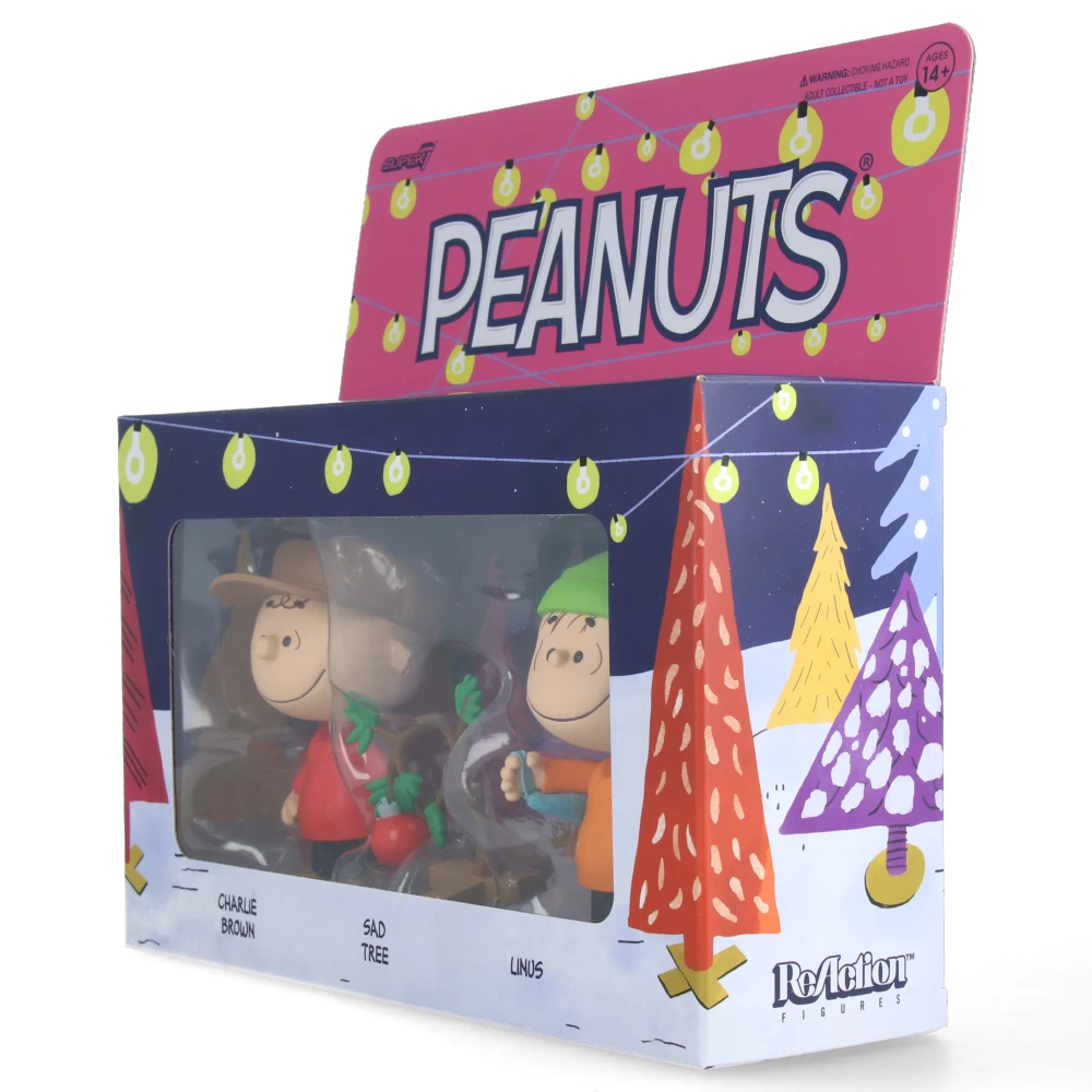 SUPER7 Peanuts ReAction Figures Wave 06 (Holiday Box Set) - Charlie Brown With Sad Christmas Tree And Linus 7 SUPER7 Peanuts ReAction Figures Wave 06 (Holiday Box Set) - Charlie Brown With Sad Christmas Tree And Linus – Image 5