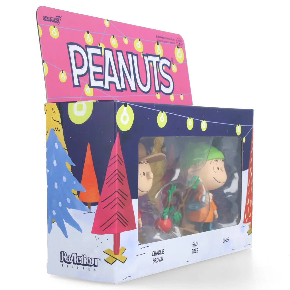 SUPER7 Peanuts ReAction Figures Wave 06 (Holiday Box Set) - Charlie Brown With Sad Christmas Tree And Linus 5 SUPER7 Peanuts ReAction Figures Wave 06 (Holiday Box Set) - Charlie Brown With Sad Christmas Tree And Linus – Image 3