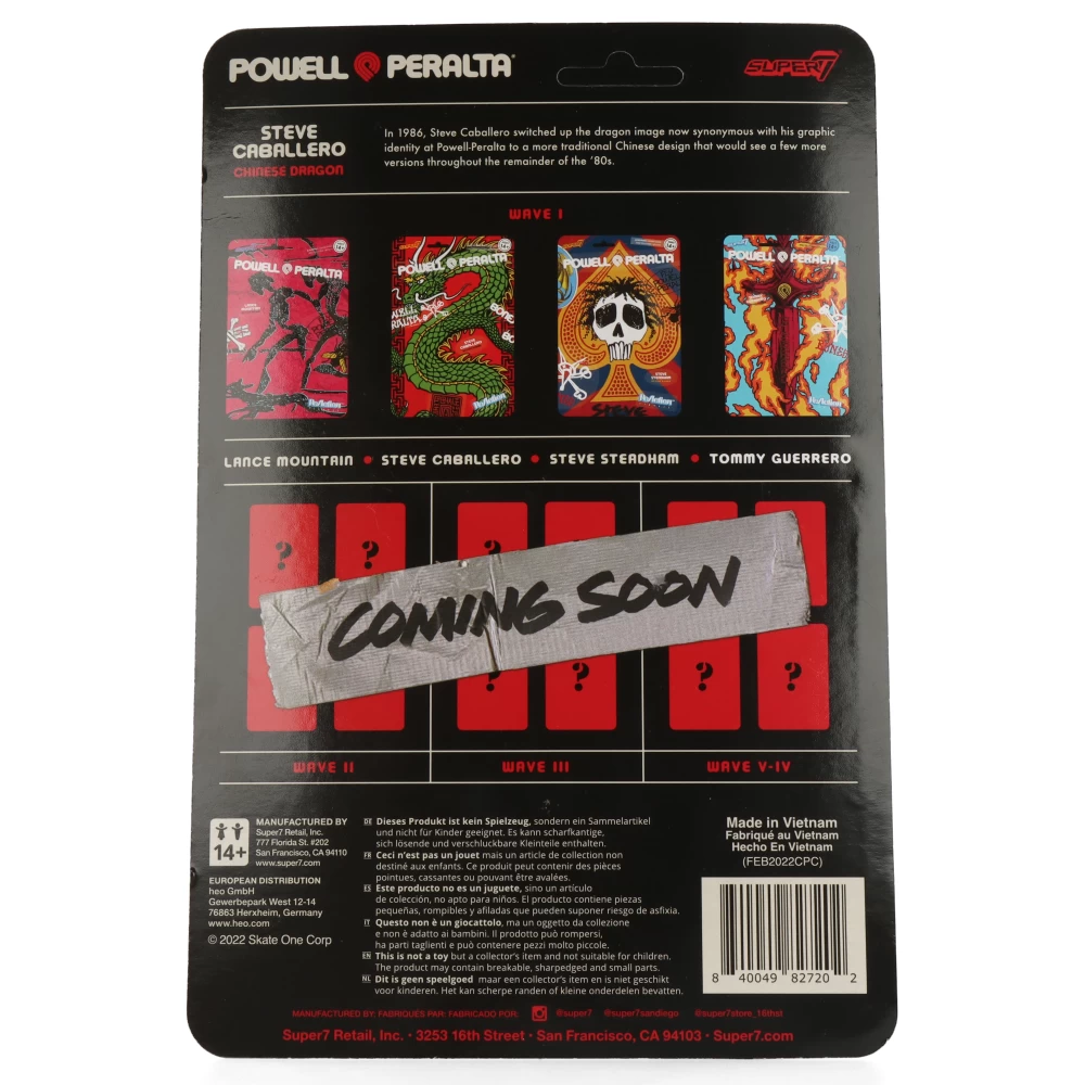 SUPER7 Powell-Peralta Reaction Figure Wave 1 - Steve Caballero Chinese Dragon 5 SUPER7 Powell-Peralta Reaction Figure Wave 1 - Steve Caballero Chinese Dragon – Image 3