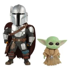 BEAST KINGDOM Star Wars The Mandalorian Figurines Egg Attack Action The Mandalorian & The Child
